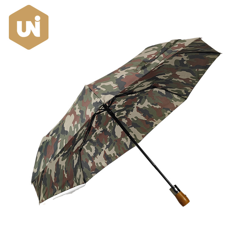 Guarda-chuva camuflado masculino dobrável automático para abrir e fechar